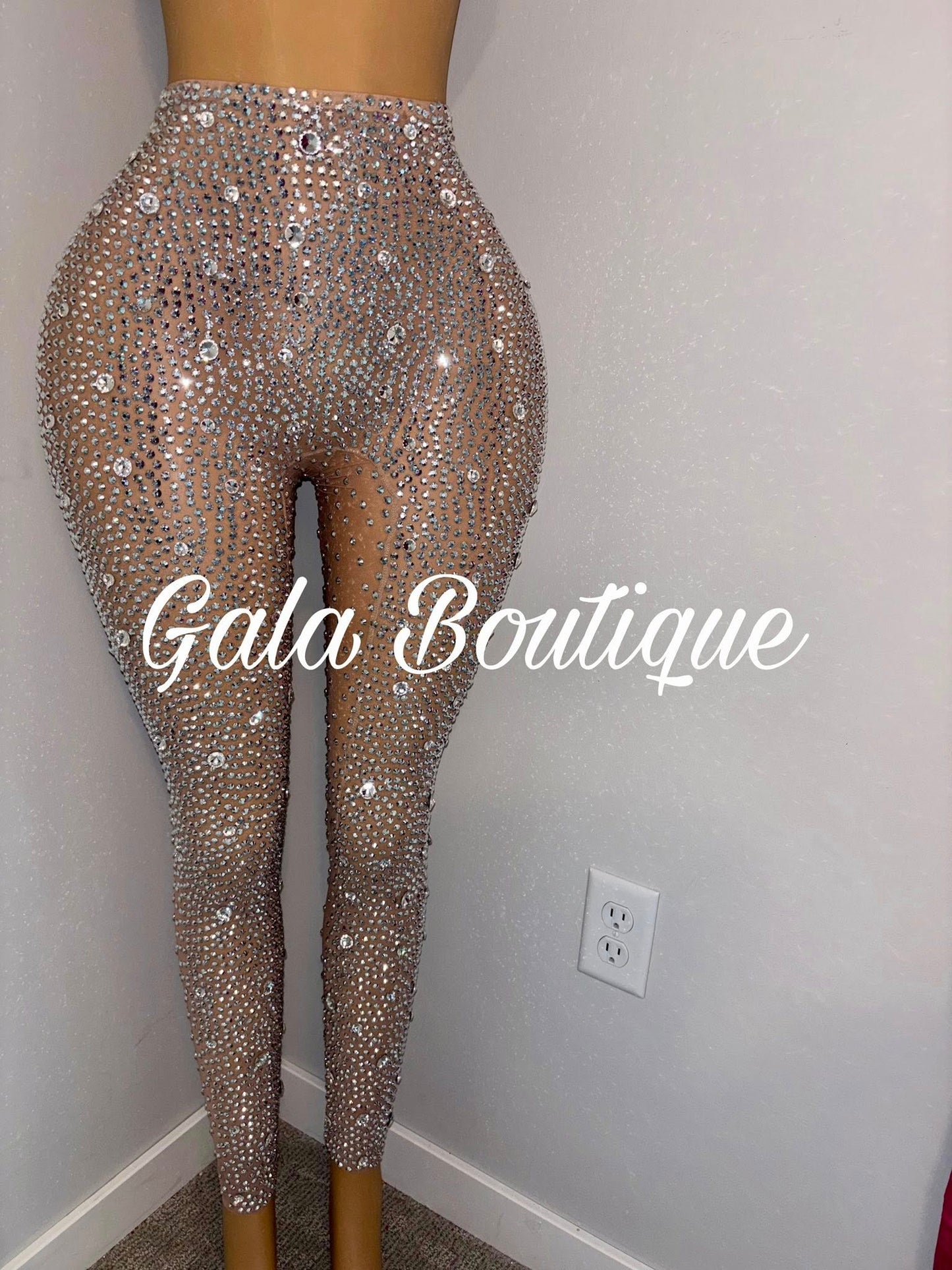 Silver Rhinestone Two-Piece Set