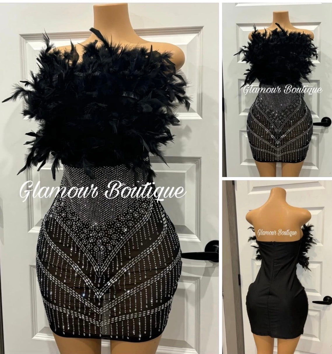 Black Feather Dress