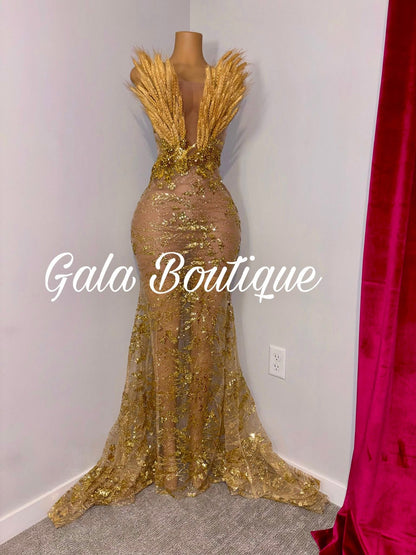 Gold dress