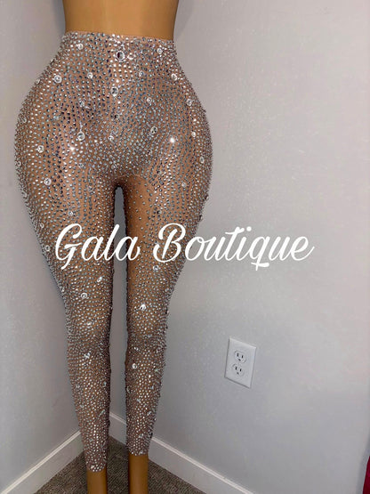 Silver Rhinestone Two-Piece Set