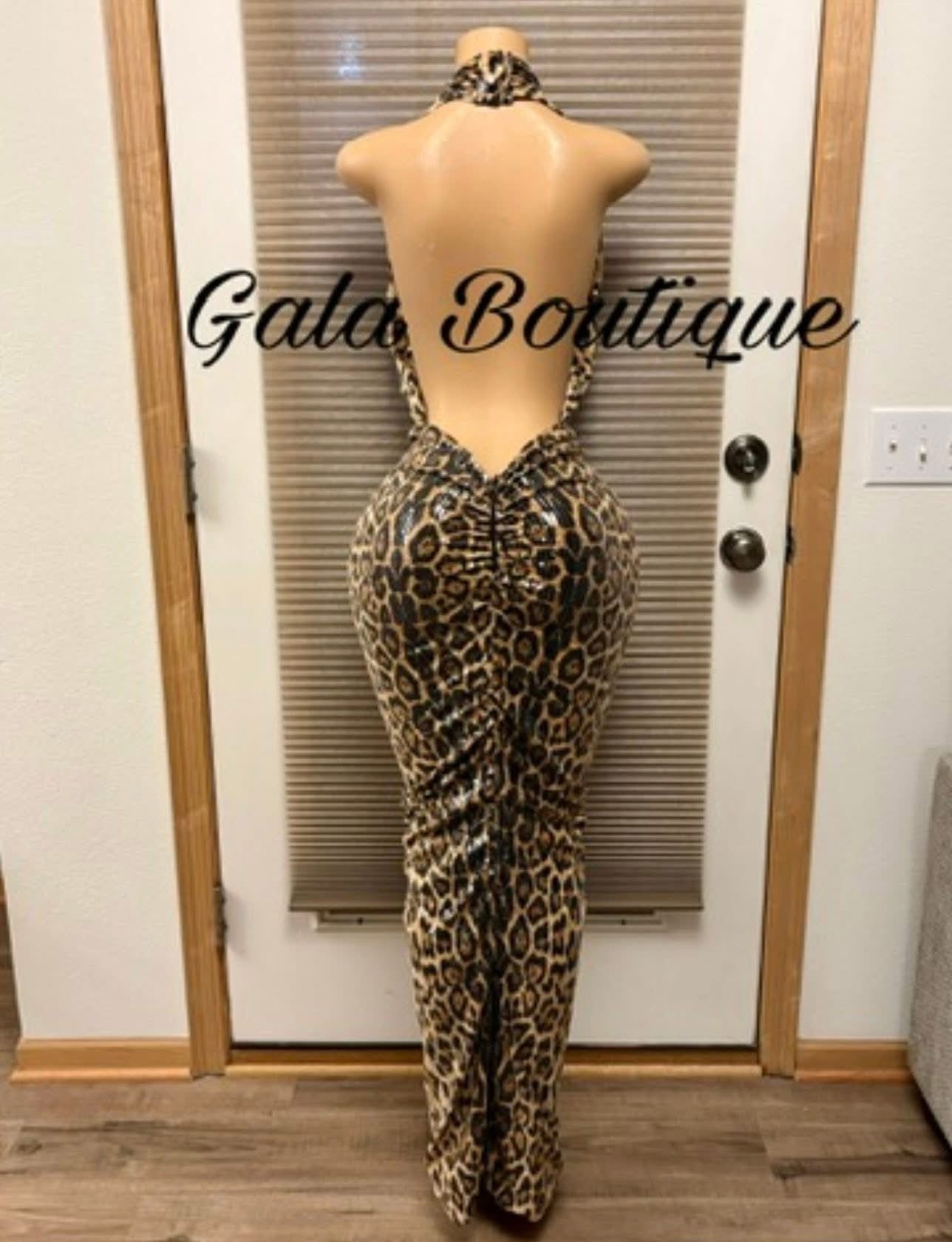 Brown Cheetah print dress