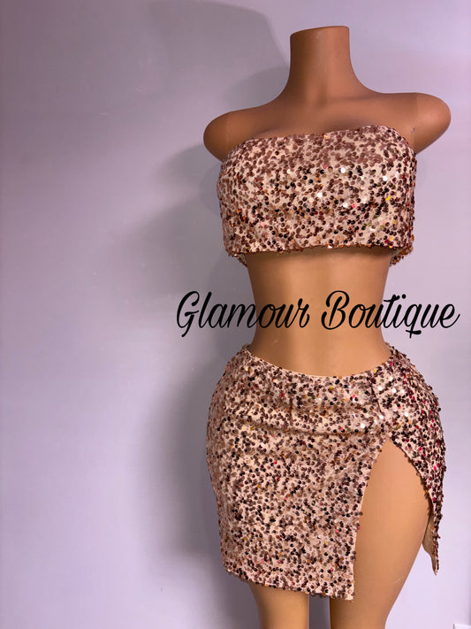 Gold Sunset Two Piece Skirt