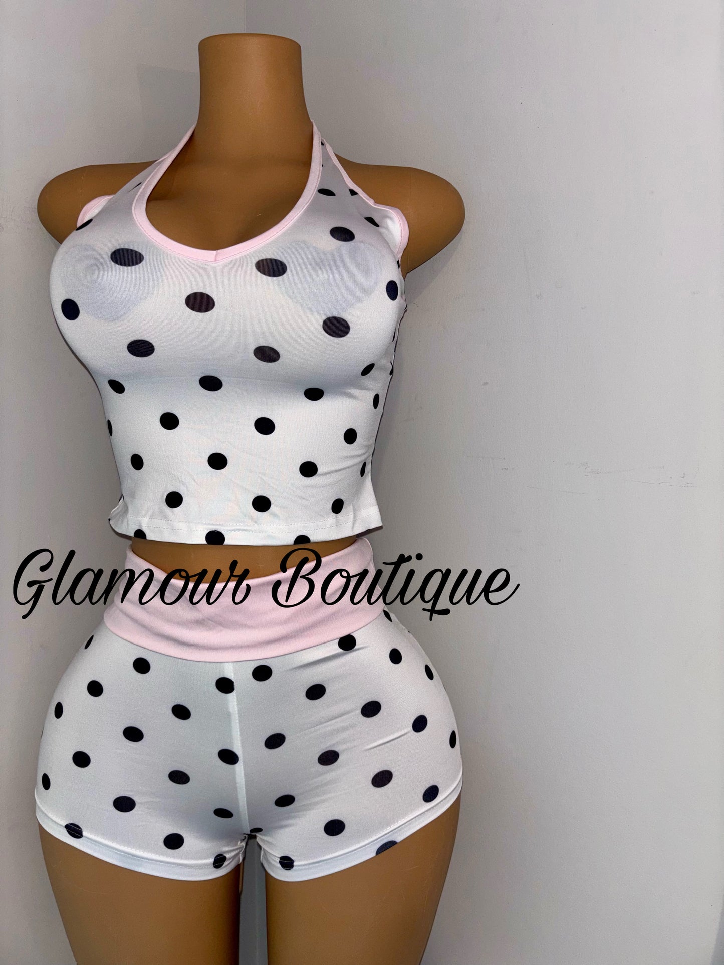 Pink Polka Dot Set