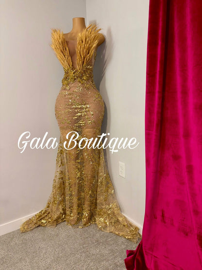 Gold dress