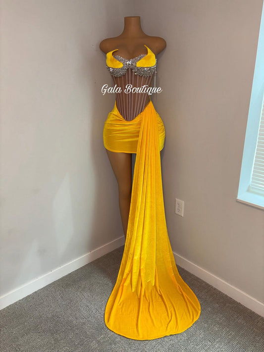 Yellow Rolling Stone Dress