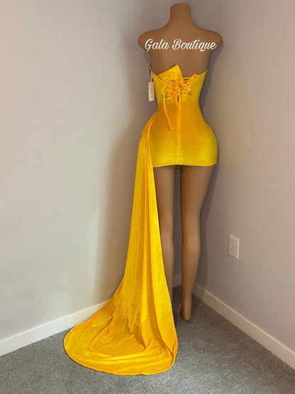 Yellow Rolling Stone Dress