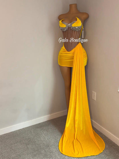 Yellow Rolling Stone Dress