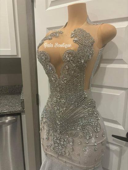 Silver Prom Dress