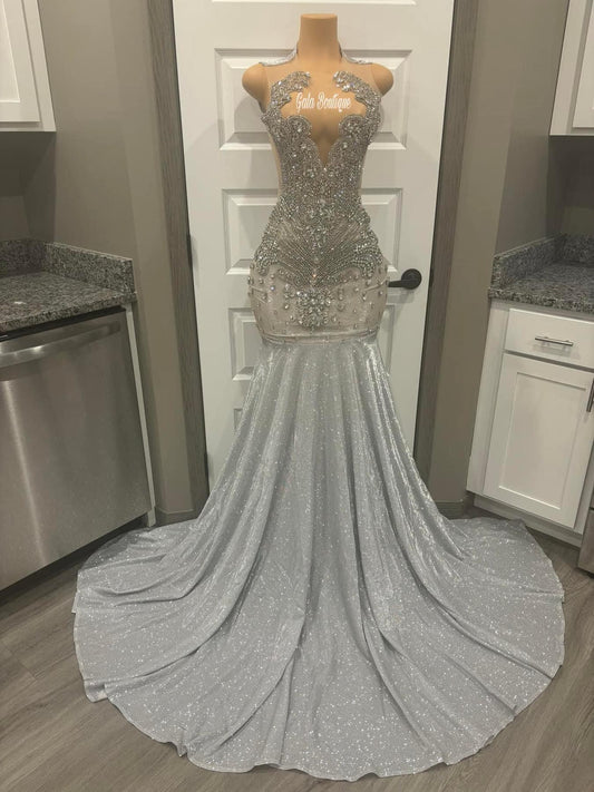 Silver Prom Dress