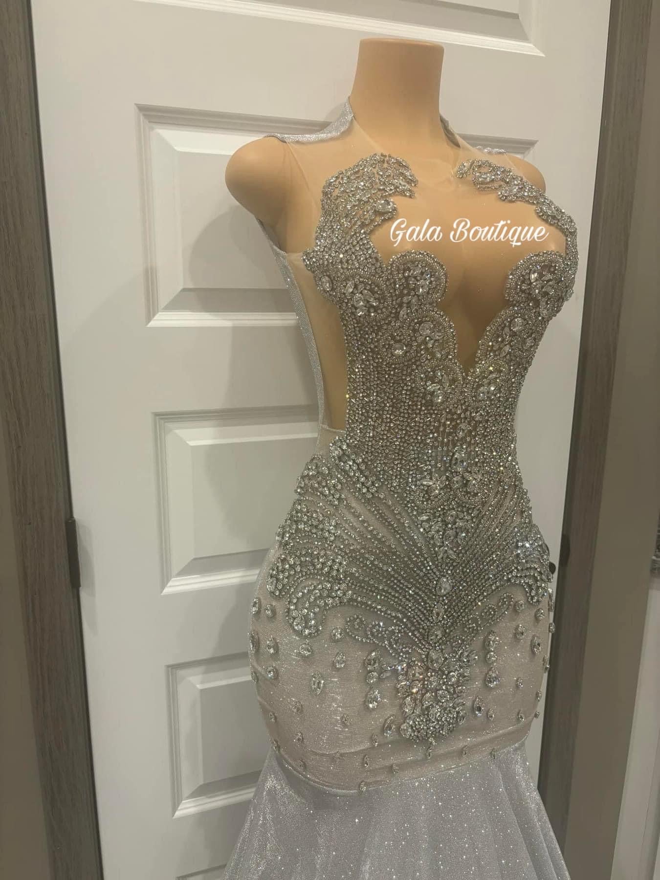 Silver Prom Dress
